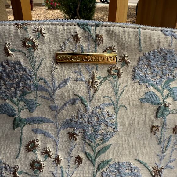 Vince Camuto Size Embroidered Metalic Makeup Bag - Picture 2 of 5